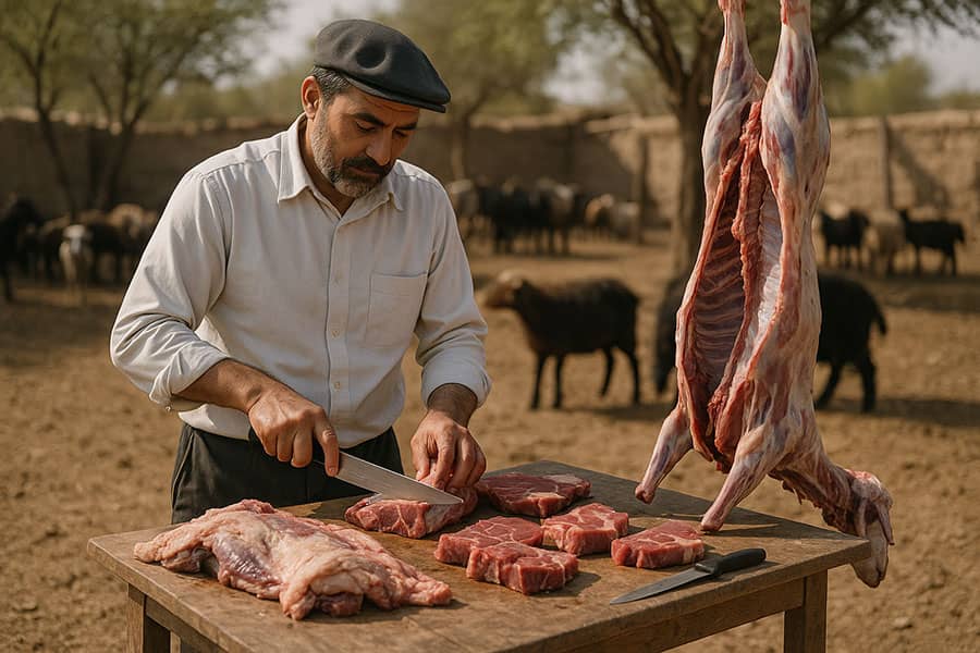 لایوشیپ خدمات قصابی و ارسال دام در تهران و کرج