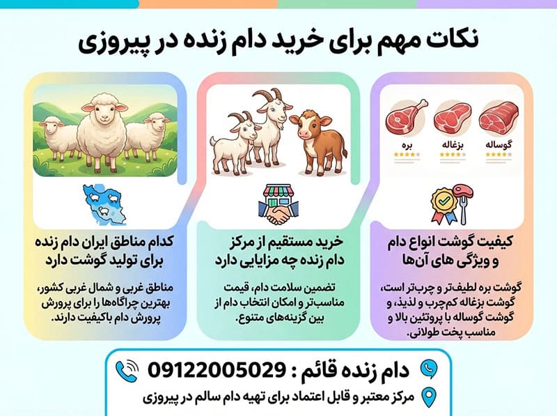 راهنمای خرید دام زنده ارزان در پیروزی